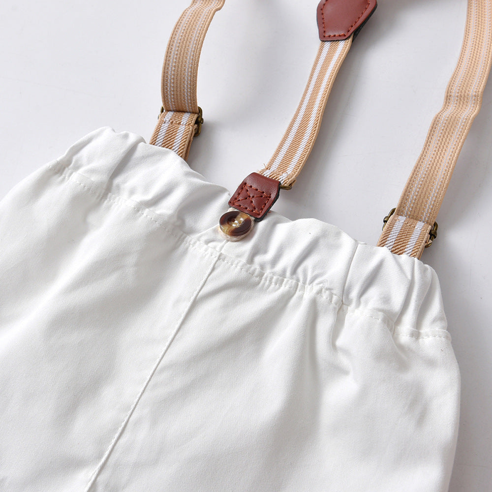 Kid Baby Boy Long Sleeve Overalls Suit 2 Pcs Sets