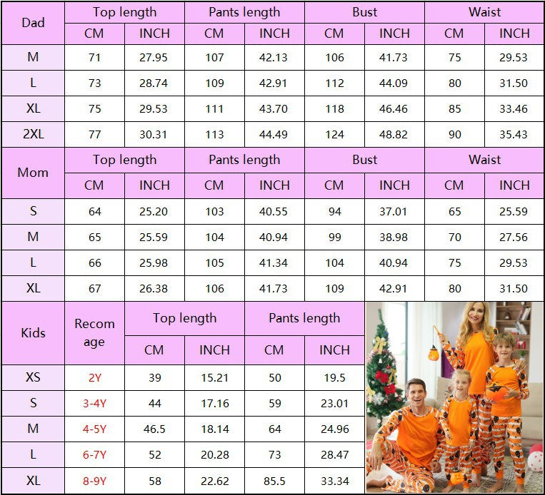 Family Matching Halloween Parent-child Pajamas