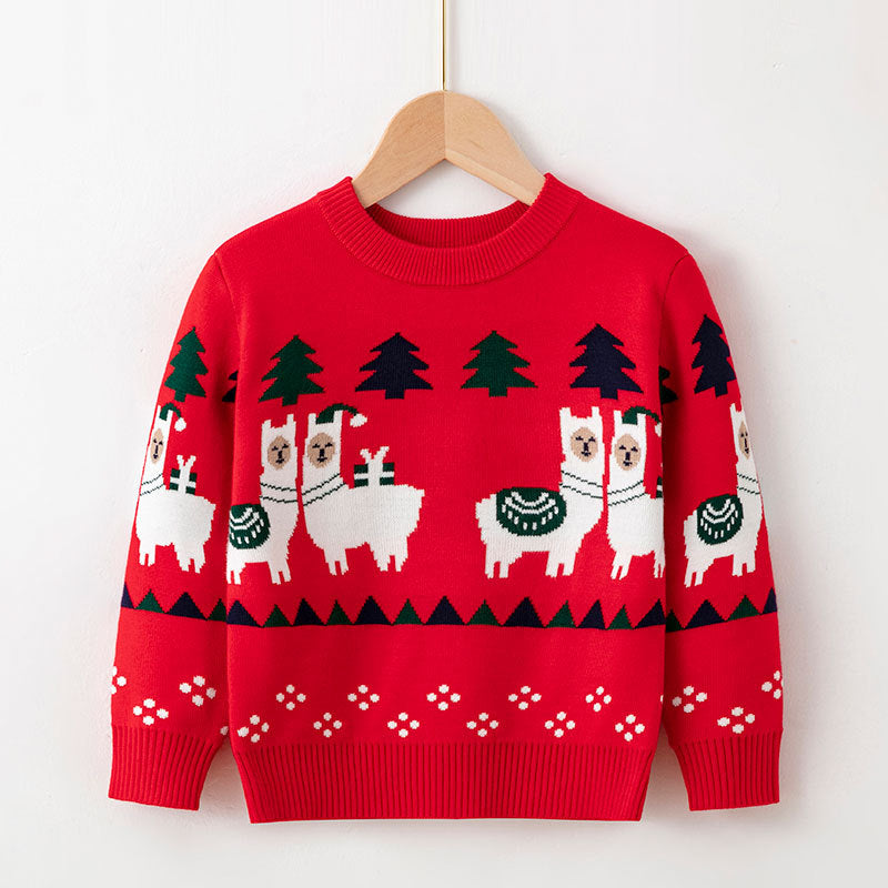 Kid Baby Boy Girl Cartoon Deer Bottomed Sweater