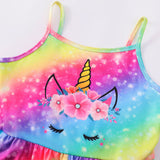 Kid Baby Girls Suspenders Spring Jumpsuit Rainbow Unicorn Fashion Pants