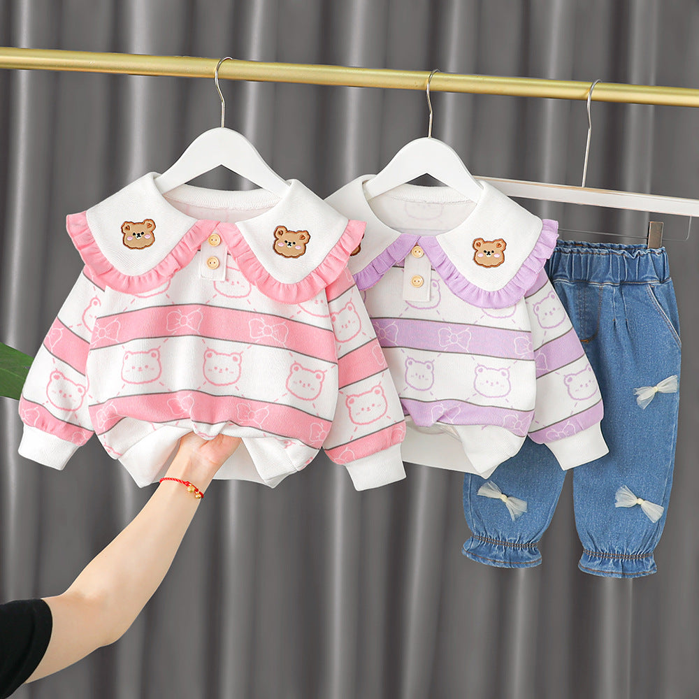 Kid Baby Girl Western Casual Fashion 2 Pcs Set
