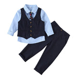 Baby Boy Bow Tie Vest Formal 3 Pcs Suits