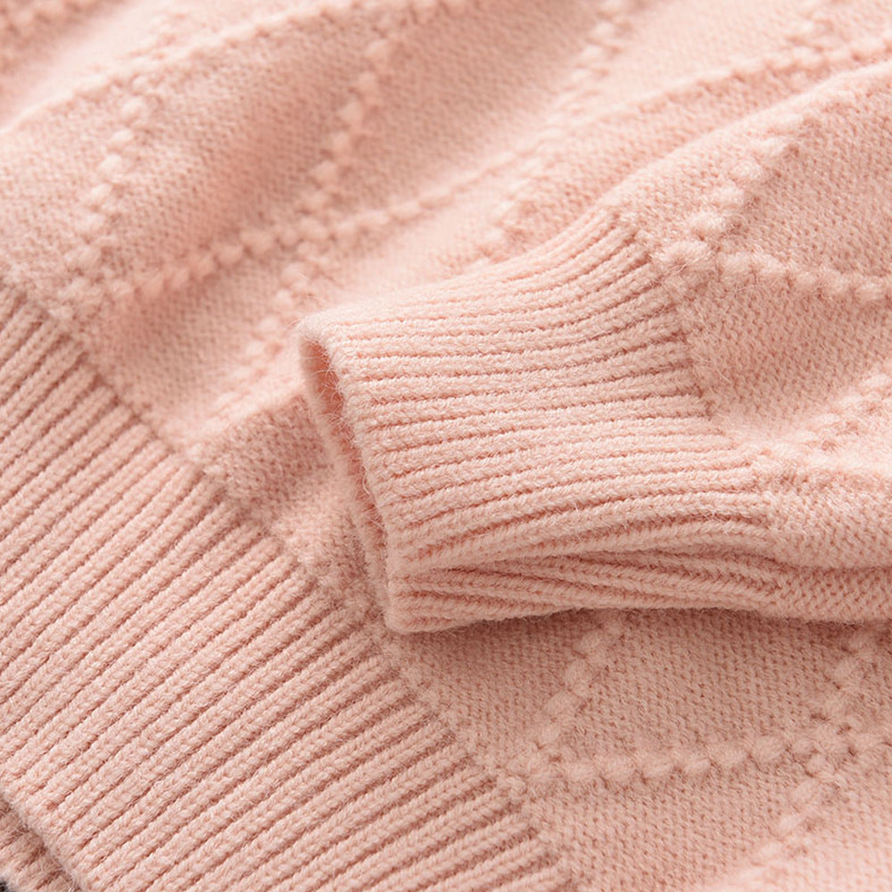 Kid Baby Girl Autumn Diamond Pullover Sweaters