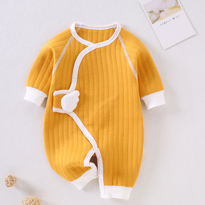 Baby Autumn Winter Warm Butterfly Nascent Cotton Rompers