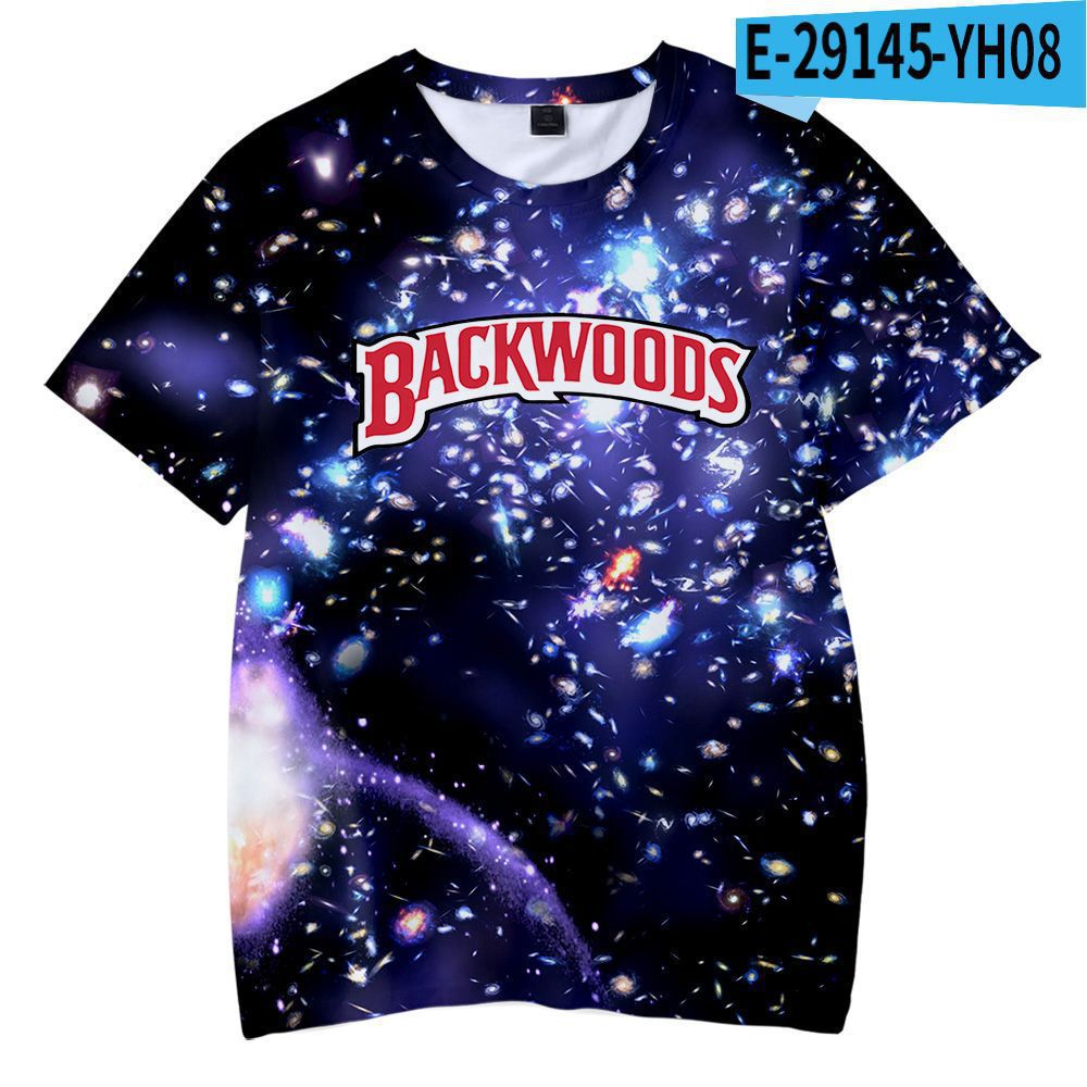 Kid Boy Backwoods Galaxy 3D Hoodies Pullover Short Sleeve Sweatshirt