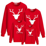 Family Matching Parent-child Autumn Red Sweatshirts