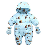 Newborn Baby Cotton-padded Winter Warm Thicken Jumpsuit Romper