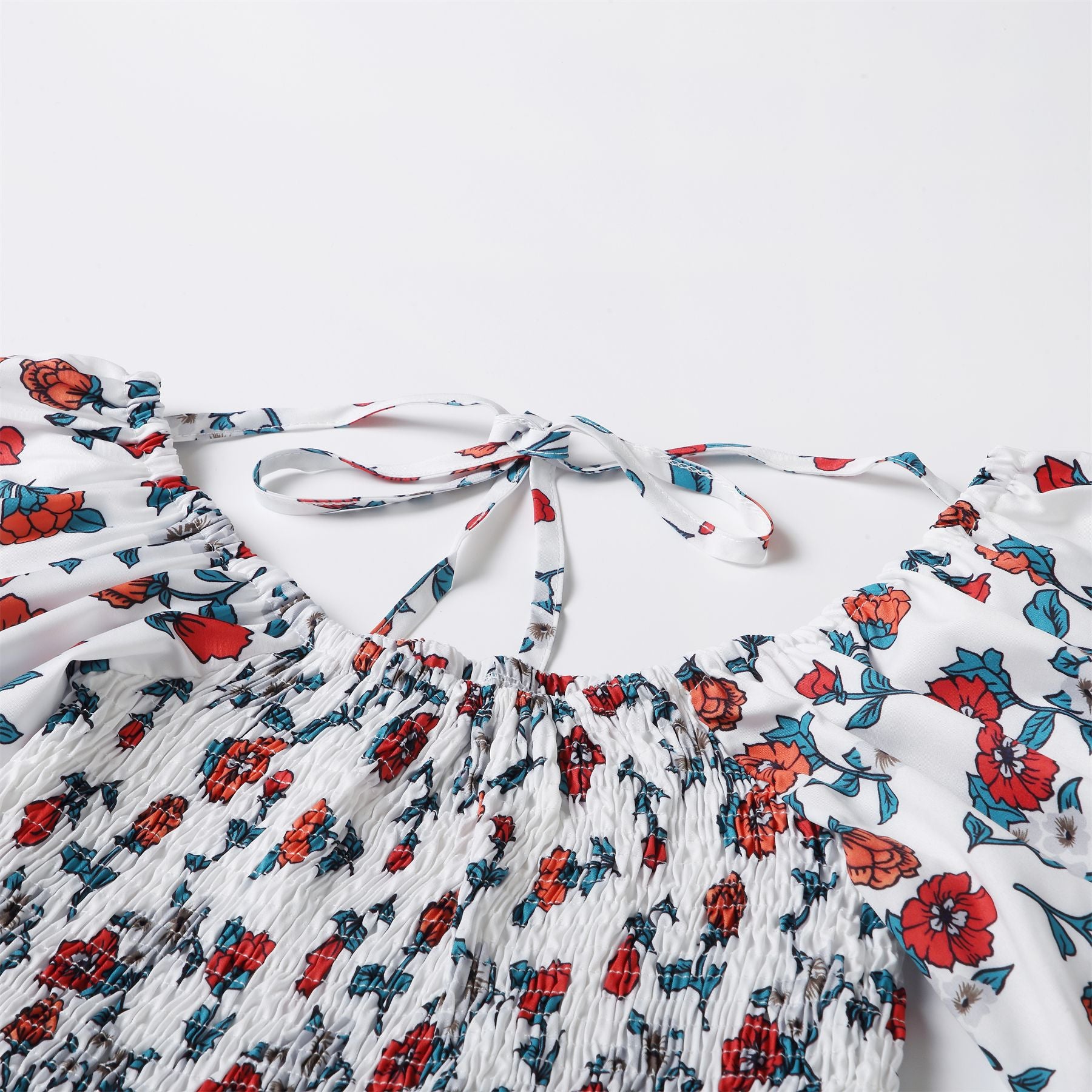 Family Matching Parent-child Flower Print Swing Dress