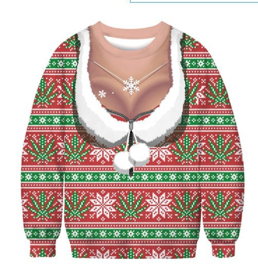 Kid 3D Printed Round Neck Christmas Fashion Hoodie