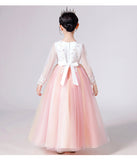 Kid Girl Long Sleeve Rainbow Princess Dress