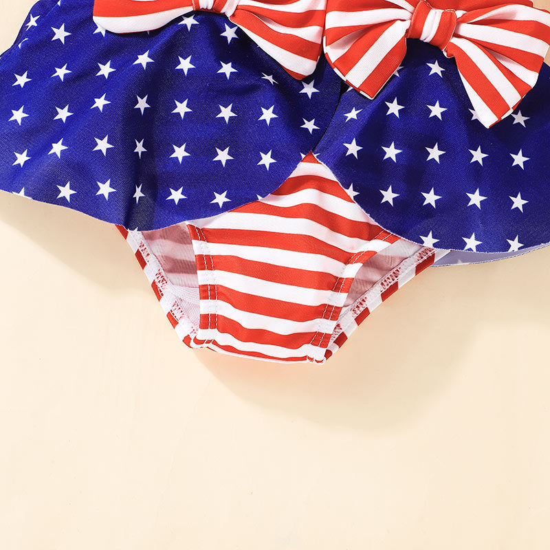 Kid Baby Girls One-piece Swimsuit Vest Triangle Crawl Rompers