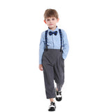 Kid Baby Boy Suit Autumn Long Sleeve Plaid Checked 2 Pcs Sets