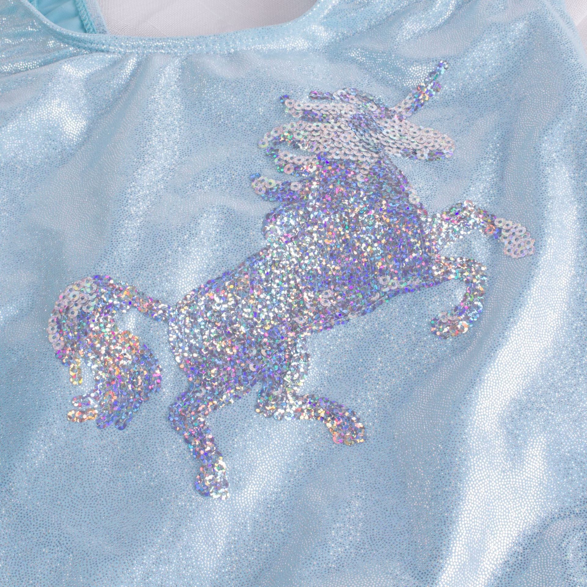 Kid Girl Sequin Embroidered Onepiece Unicorn Foil Swimsuit