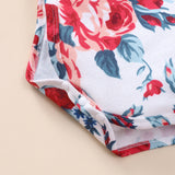 Spring Baby Girl Floral Print Little Lady Valentine's Day 2 Pcs Sets