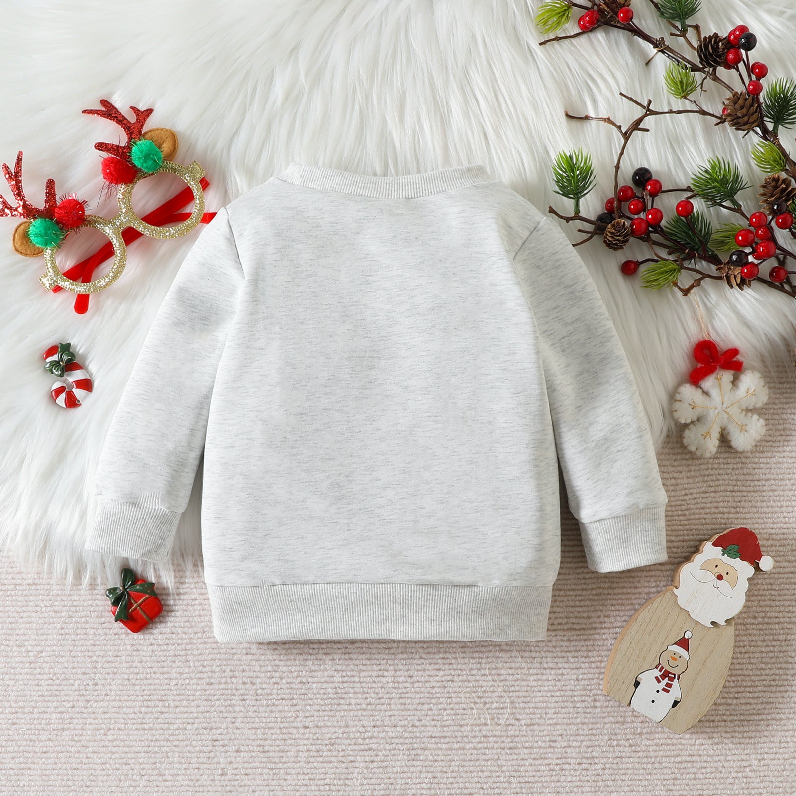 Kid Baby Girl Christmas Independent Station Letters Print Sweatshirt
