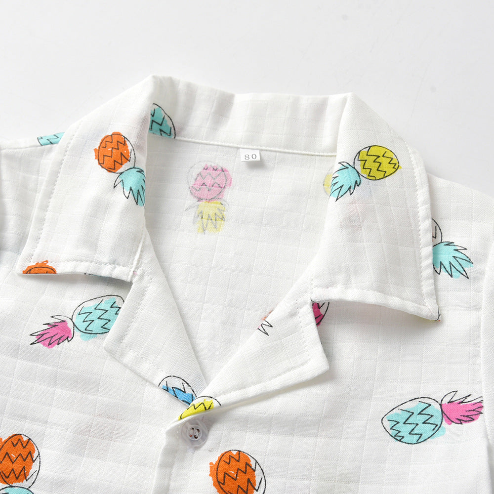 Kid Baby Girl Boy Pajamas Cartoon Long Sleeve Cotton Casual  2 Pcs Set
