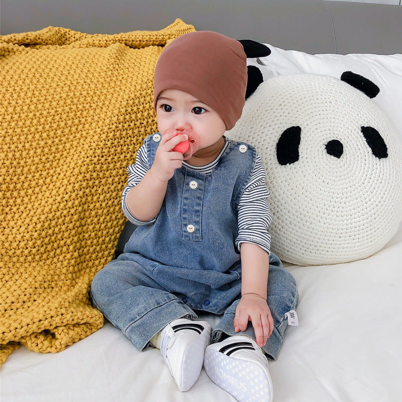 Baby Girl Onesies Sleeveless Crawlers Soft Denim Spring Autumn Rompers