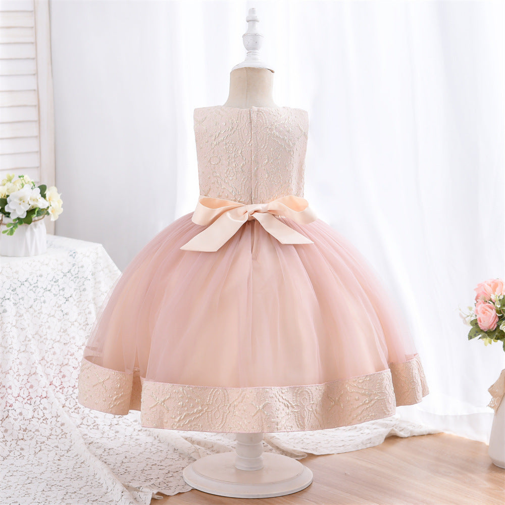 Kid Girl Princess Dress Pomfret Piano Performance Dress