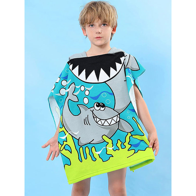 Kid Baby Bath Towel Microfiber Cotton Hooded Beach Soft Poncho Pajamas