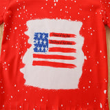 KidGirls Summer Independence Day Set Short Sleeve Striped Star 2 Pcs