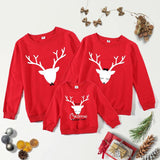 Family Matching Parent-child Autumn Red Sweatshirts