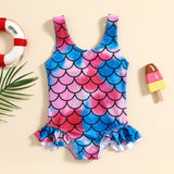 Baby Girls One-piece Summer Seaside Beach Wind Swimsuit