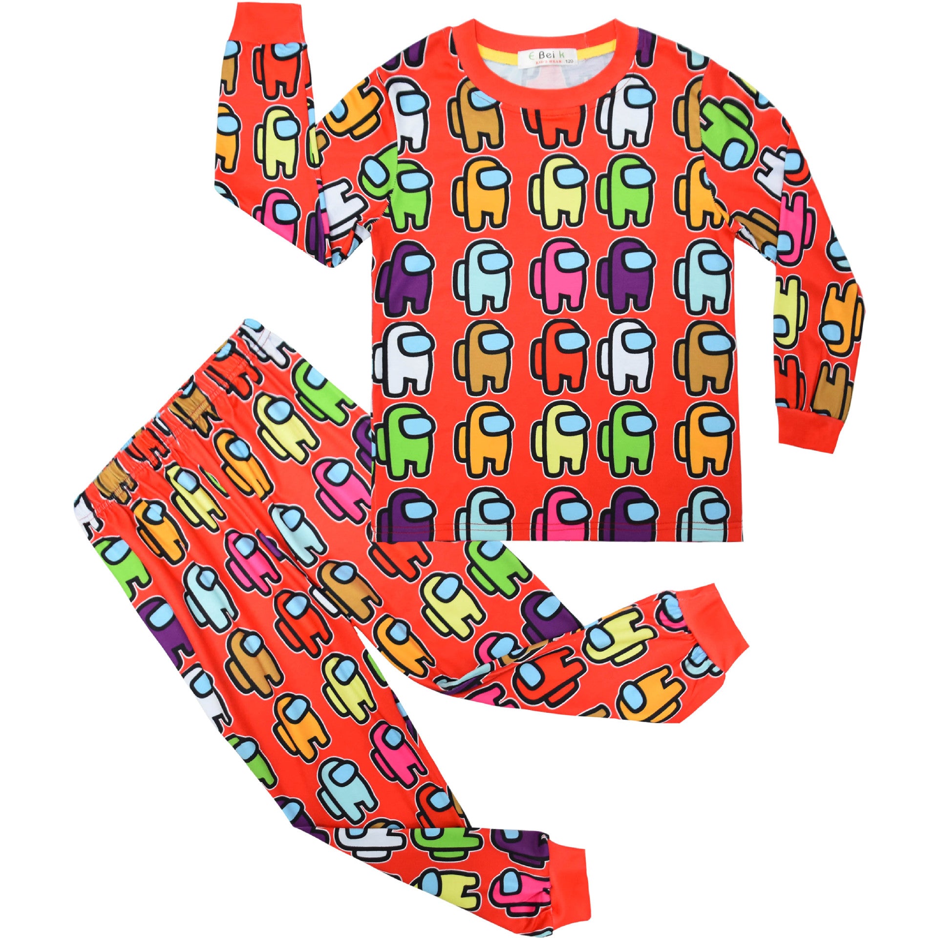 Kid Boy Game Middle School Long Sleeve Pajamas Set