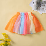 Kid Baby Girl Letter Printed Short Sleeve Crew Neck Colorful Set 2 Pcs