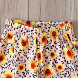 Kid Baby Girl Cow Short Sleeve Tassel Ins 2 Pcs Set