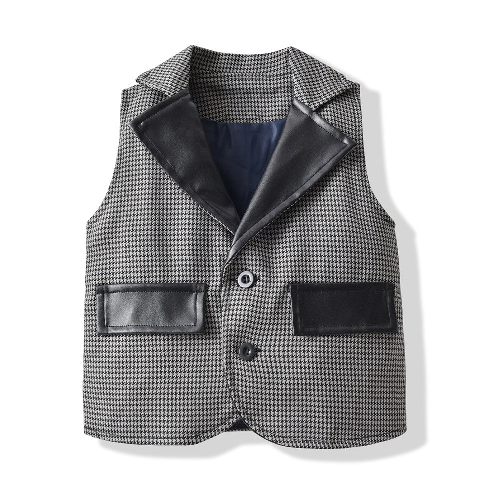 Kid Baby Boys Summer Short Sleeve Cotton Leather 3 Sets Pcs