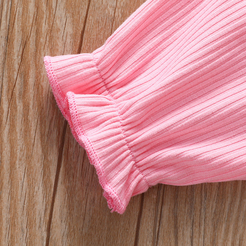 Kid Baby Girls Long Sleeve Jeans Ripped 2 Pcs Sets