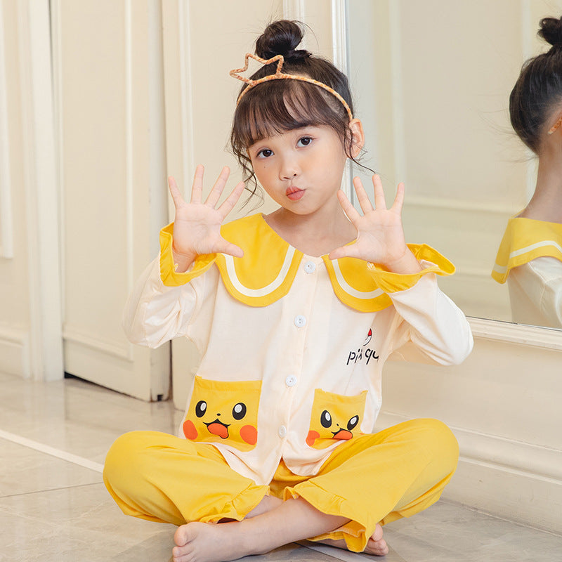 Kid Baby Girl Spring Autumn Pajamas Cute Cartoon Home Wear