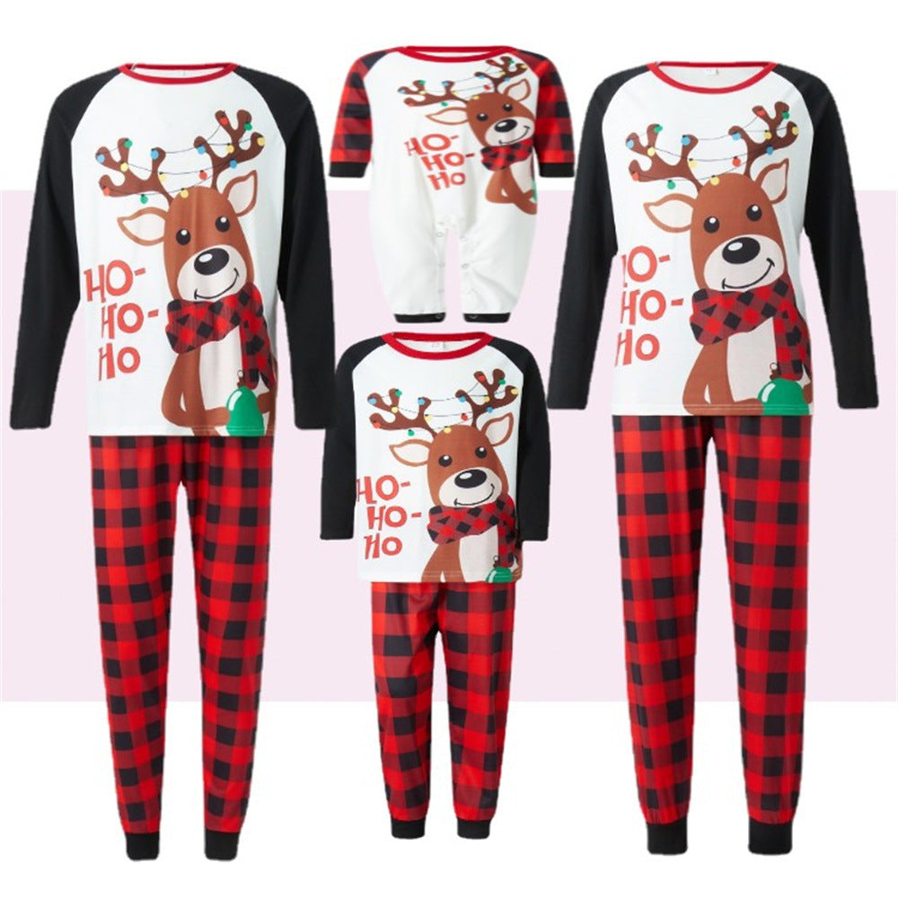 Family Autumn Parent-Child Loose Christmas Pajamas