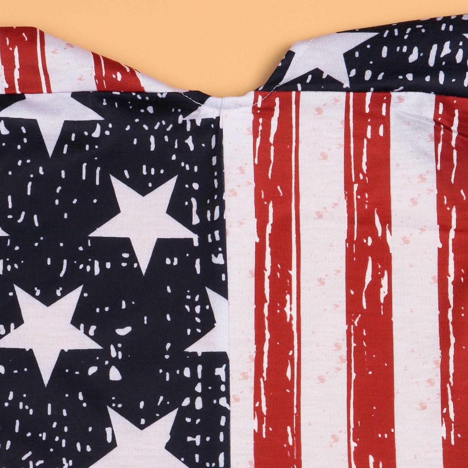 Family Matching Mother Daughter Independence Day Flag Cape Dress