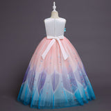 Kid Girl Mesh Evening Formal Princess Dress