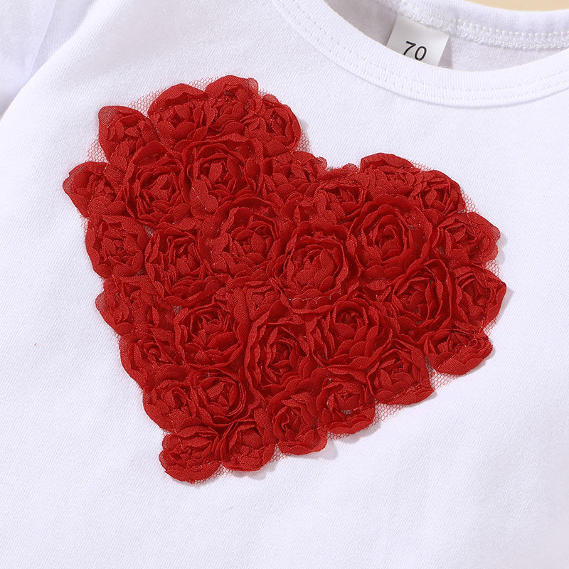 Baby Girl Hattie Love Valentine's Day 3 Pcs Sets