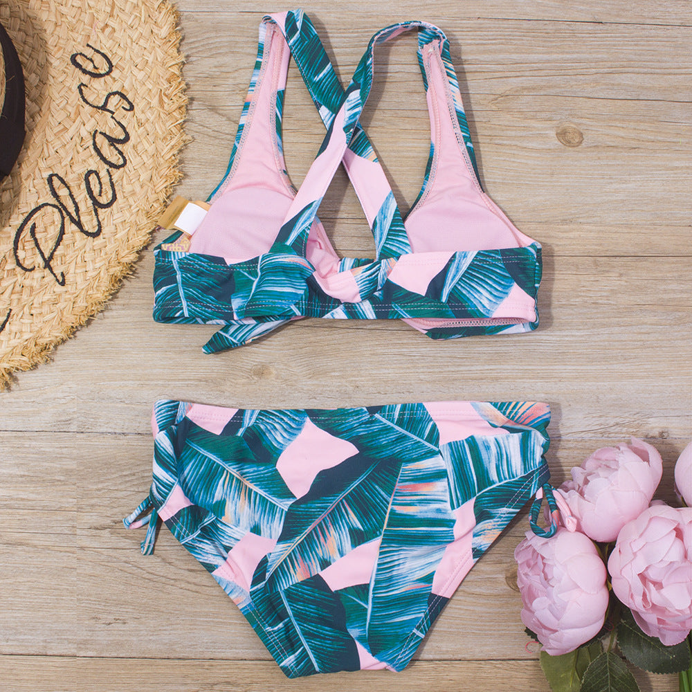 Kid Girls Leaf Split Swimsuit Swimwear