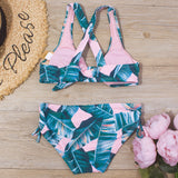 Kid Girls Leaf Split Swimsuit Swimwear