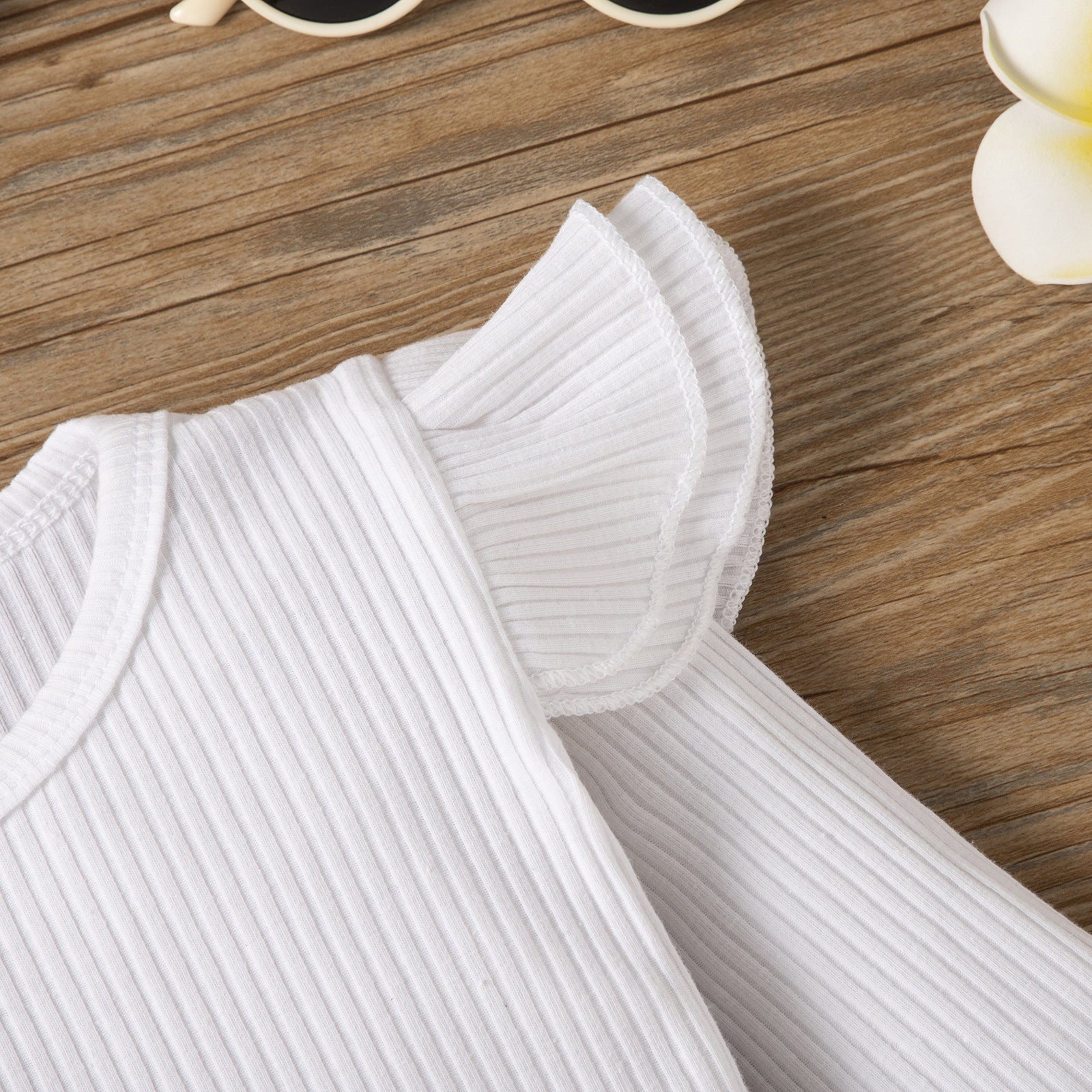 Kid Baby Girl Long Sleeve Jeans Hole Suit Spring Stripe 2 Pcs Sets