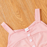 Kid Baby Girl Solid Fashion Summer Ins 2 Pcs Set