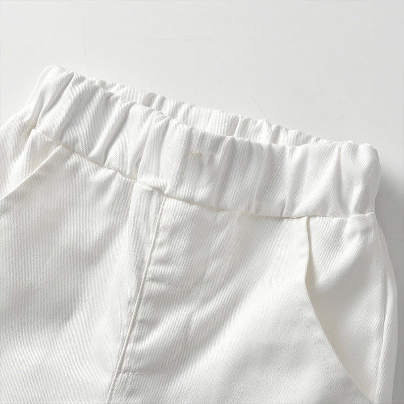 Kid Baby Girl Summer Lapel Short-sleeve Leisure Holiday 2 Pcs Set