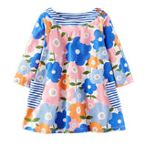 Kid Baby Girls Long Sleeve Knitted Autumn Cartoon Flower Dress