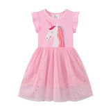 Kid Baby Girls Short Sleeve New Summer Unicorn Dresses