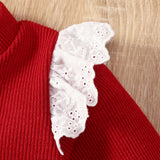 Baby Girl Valentine's Day Hatless Set Love Print 2 Pcs Sets