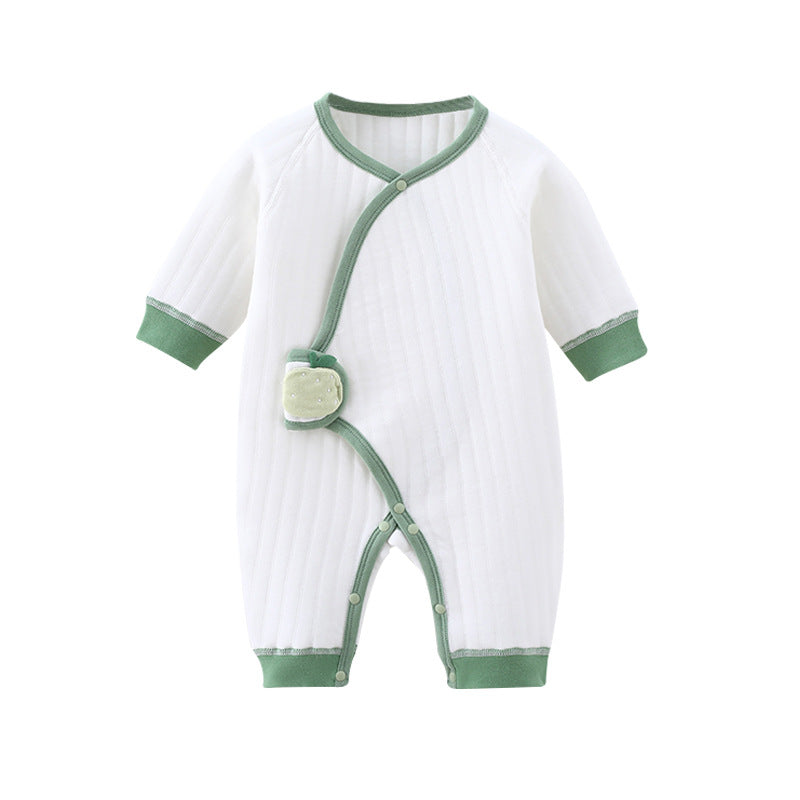 Baby Autumn Winter Warm Butterfly Nascent Cotton Rompers