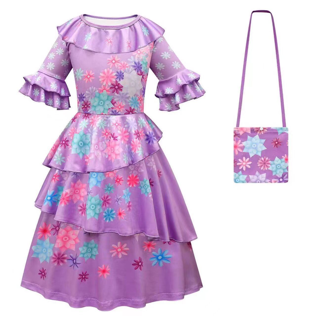 Kid Girls Small Flying Sleeves Cosplay Princess Magic Full House Party Dresses