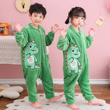 Kid Boy Girl Flannel One-piece Pajamas Warm Animal Winter Home Wear