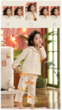 Kid Girl Pajamas Cartoon Long Sleeve Pure Cotton Home Wear