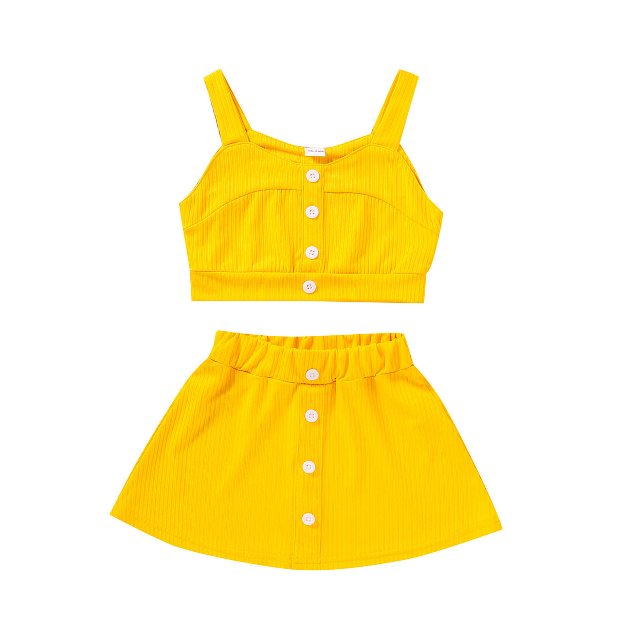 Kid Baby Girl Solid Fashion Summer Ins 2 Pcs Set