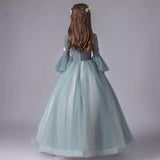 Kid Girl Princess Long Sleeve Autumn Spring Birthday Evening Dress